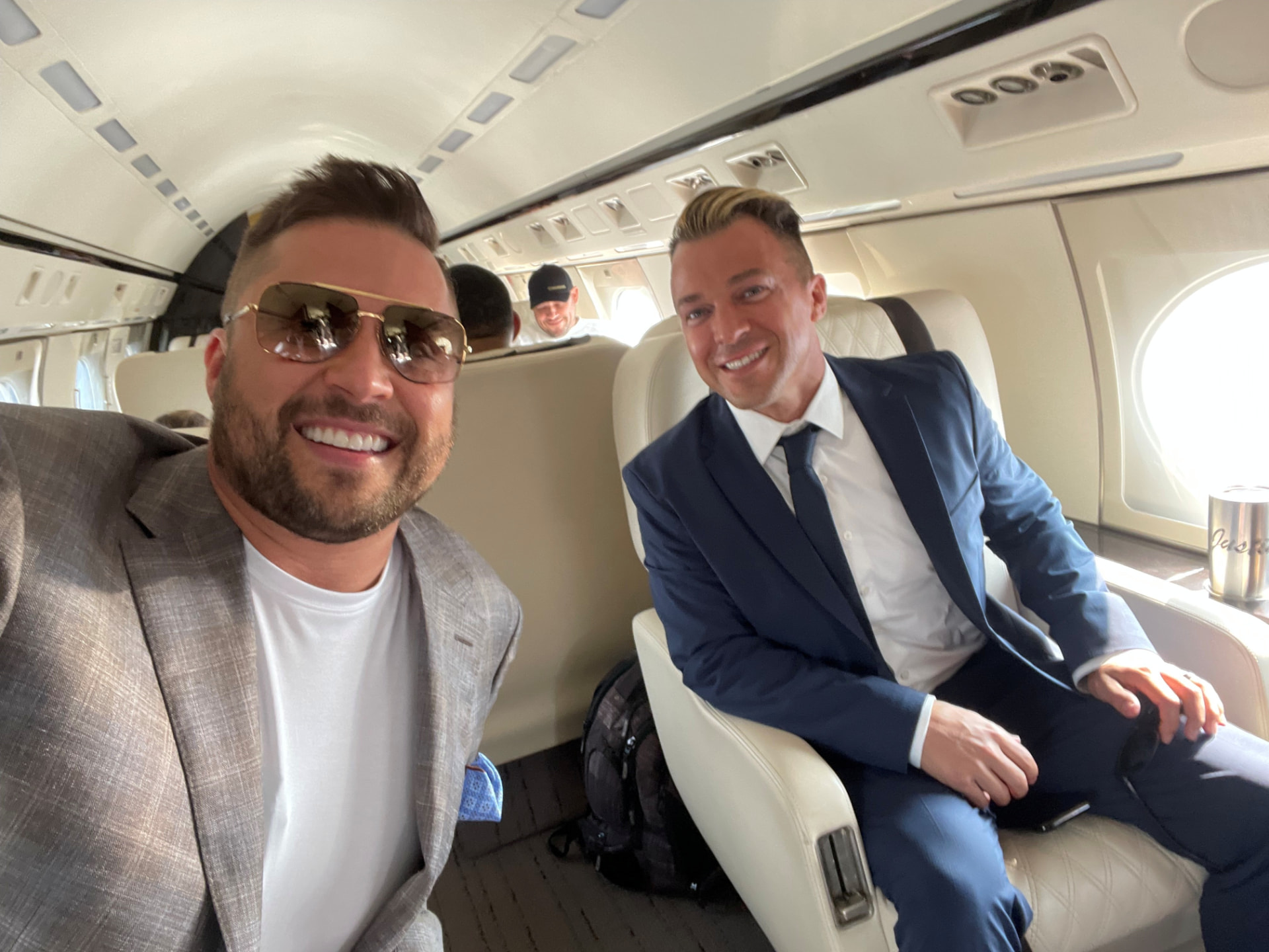 Neil Anders traveling with a colleague